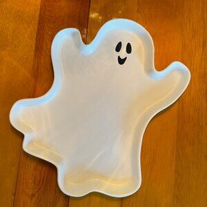 NWT! 12" White Ghost Halloween Ceramic Platter by Celebrate It